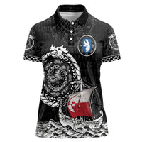 Personalized Viking Greenland Women Polo Shirt Greenlander Viking Ship