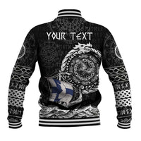 Personalized Viking Finland Baseball Jacket Finnish Viking Ship