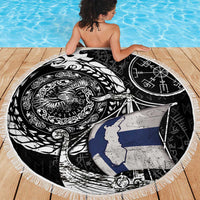 Viking Finland Beach Blanket Finnish Viking Ship