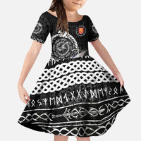 Personalized Viking Finland Family Matching Off The Shoulder Long Sleeve Dress and Hawaiian Shirt Finnish Viking Ship
