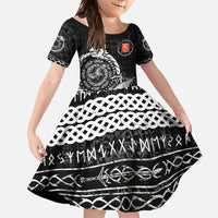 Personalized Viking Finland Family Matching Short Sleeve Bodycon Dress and Hawaiian Shirt Finnish Viking Ship