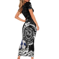 Personalized Viking Finland Family Matching Short Sleeve Bodycon Dress and Hawaiian Shirt Finnish Viking Ship