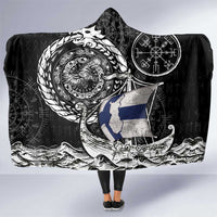 Viking Finland Hooded Blanket Finnish Viking Ship