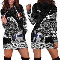 Personalized Viking Finland Hoodie Dress Finnish Viking Ship