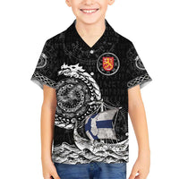 Personalized Viking Finland Kid Hawaiian Shirt Finnish Viking Ship