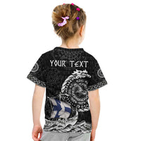 Personalized Viking Finland Kid T Shirt Finnish Viking Ship