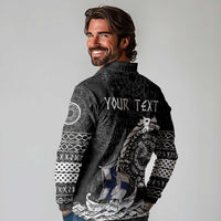 Personalized Viking Finland Long Sleeve Polo Shirt Finnish Viking Ship