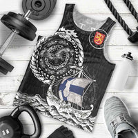 Personalized Viking Finland Men Tank Top Finnish Viking Ship