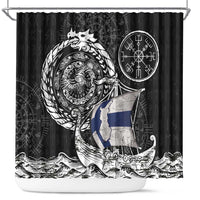 Viking Finland Shower Curtain Finnish Viking Ship