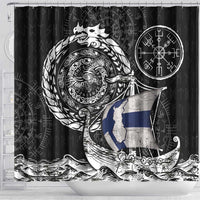 Viking Finland Shower Curtain Finnish Viking Ship
