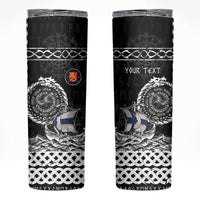 Personalized Viking Finland Skinny Tumbler Finnish Viking Ship