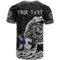Personalized Viking Finland T Shirt Finnish Viking Ship