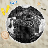 Ancient Scotland Beach Blanket Pictish Beast Celtic Knotwork