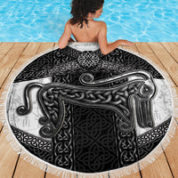 Ancient Scotland Beach Blanket Pictish Beast Celtic Knotwork