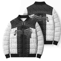 Ancient Scotland Bomber Puffer Jacket Pictish Beast Celtic Knotwork