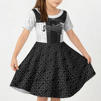 Ancient Scotland Kid Short Sleeve Dress Pictish Beast Celtic Knotwork