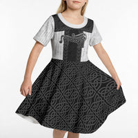 Ancient Scotland Kid Short Sleeve Dress Pictish Beast Celtic Knotwork