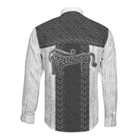 Ancient Scotland Long Sleeve Button Shirt Pictish Beast Celtic Knotwork
