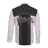 Ancient Scotland Long Sleeve Button Shirt Pictish Beast Celtic Knotwork