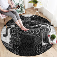 Ancient Scotland Round Carpet Pictish Beast Celtic Knotwork