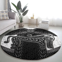 Ancient Scotland Round Carpet Pictish Beast Celtic Knotwork