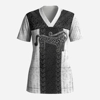 Ancient Scotland Scrub Top Pictish Beast Celtic Knotwork