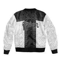 Ancient Scotland Sleeve Zip Bomber Jacket Pictish Beast Celtic Knotwork