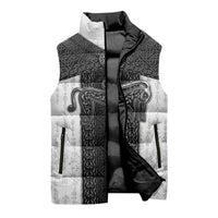 Ancient Scotland Sleeveless Puffer Jacket Pictish Beast Celtic Knotwork