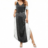 Ancient Scotland Summer Maxi Dress Pictish Beast Celtic Knotwork