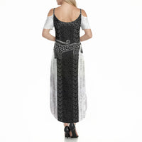 Ancient Scotland Summer Maxi Dress Pictish Beast Celtic Knotwork