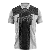 Ancient Scotland Zipper Polo Shirt Pictish Beast Celtic Knotwork