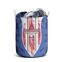 Paraguay Football Laundry Basket Trophy Grunge Stripes