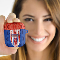 Paraguay Football AirPods Case Trophy Grunge Stripes