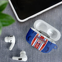 Paraguay Football AirPods Case Trophy Grunge Stripes