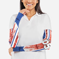 Custom Paraguay Football Arm Sleeves Trophy Grunge Stripes