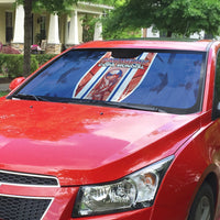 Paraguay Football Auto Sun Shade Trophy Grunge Stripes