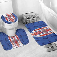 Paraguay Football Bathroom Set Trophy Grunge Stripes