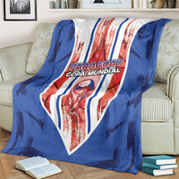 Paraguay Football Blanket Trophy Grunge Stripes