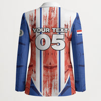 Custom Paraguay Football Blazer Trophy Grunge Stripes