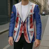 Custom Paraguay Football Blazer Trophy Grunge Stripes