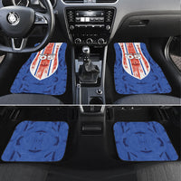 Custom Paraguay Football Car Mats Trophy Grunge Stripes