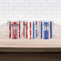 Custom Paraguay Football Ceramic Mug Trophy Grunge Stripes