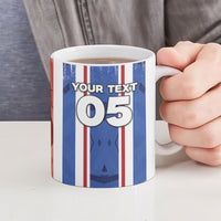 Custom Paraguay Football Ceramic Mug Trophy Grunge Stripes