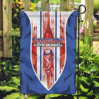 Paraguay Football Garden Flag Trophy Grunge Stripes