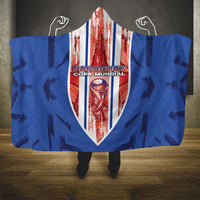 Paraguay Football Hooded Blanket Trophy Grunge Stripes