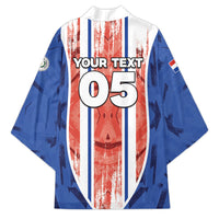 Custom Paraguay Football Kimono Trophy Grunge Stripes