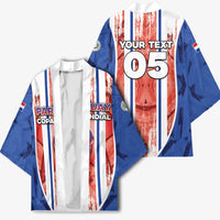 Custom Paraguay Football Kimono Trophy Grunge Stripes