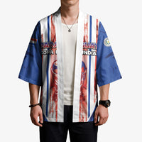 Custom Paraguay Football Kimono Trophy Grunge Stripes