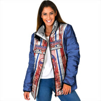 Custom Paraguay Football Padded Jacket Trophy Grunge Stripes