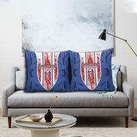 Paraguay Football Pillow Cover Trophy Grunge Stripes